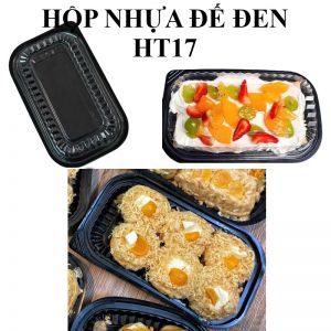 Hộp nhựa đế đen chữ nhật HT17