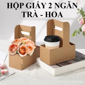 Hộp giấy 2 ngăn TRÀ - HOA