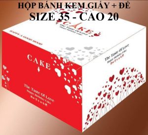 Hộp bánh kem giấy size 35 + đế