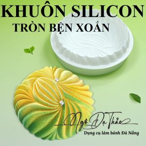 Khuôn silicon mousse tròn bện xoắn