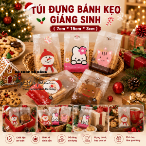 Set 10 túi nhựa cookie 7*15 - GIÁNG SINH