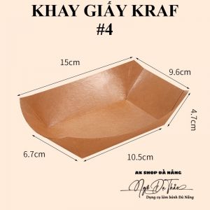 Set 10 khay giấy kraf #4