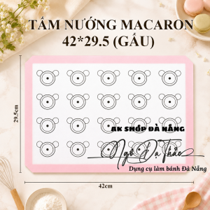 Tấm nướng macaron 29.5*42 - GẤU