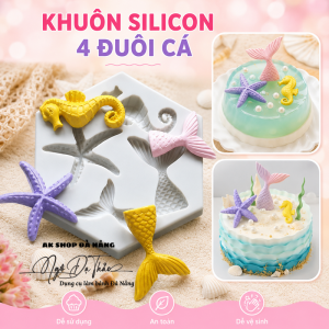 Khuôn silicon 4 đuôi cá