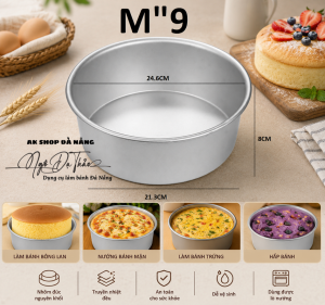 Khuôn nhôm hợp kim đế liền TRÒN M"9