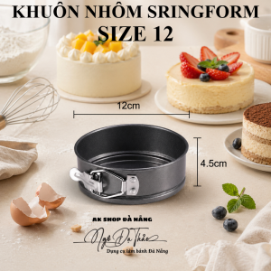 Khuôn nhôm SPRINGFORM TRÒN size 12cm
