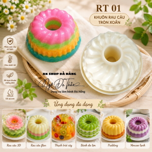 Khuôn nhựa rau cau 9cm - RT01 TRÒN XOẮN