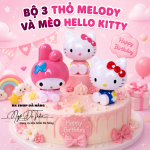 Bộ 3 Hello Kitty và Thỏ Melody