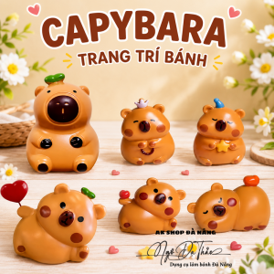 Cappybara nhựa trang trí bánh