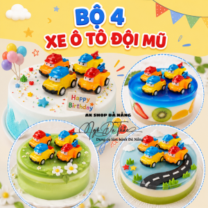 Bộ 4 xe ô tô đội mũ