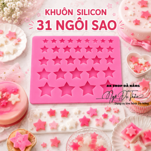 Khuôn silicon 31 ngôi sao nhỏ