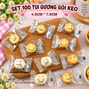 Set 100 túi đựng kẹo nougat 4.5*7.5