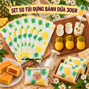 Set 50 túi đựng bánh dứa 4.2*12.8