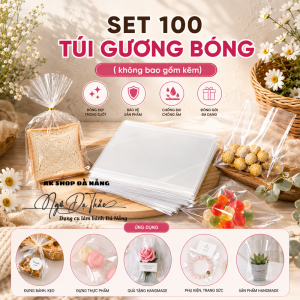 Set 100 túi gương trong suốt