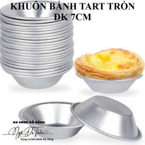Set 10 chén tart nhôm tròn ĐK 7cm