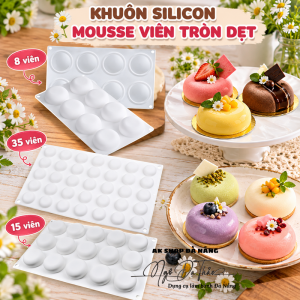 Khuôn silicon mousse tròn dẹt